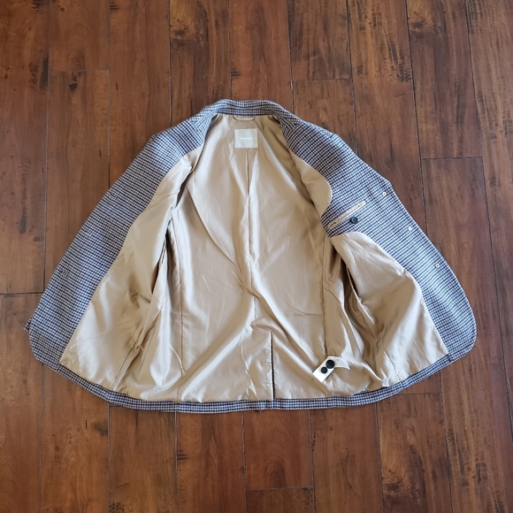 Everlane The ReWool '80s Blazer Houndstooth Plaid Oversized Classic Jacket Sz 12 - Picture 8 of 16